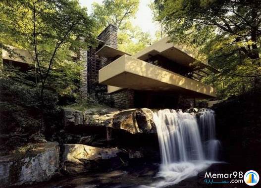 معماری خانه آبشار فرانک لوید رایت
